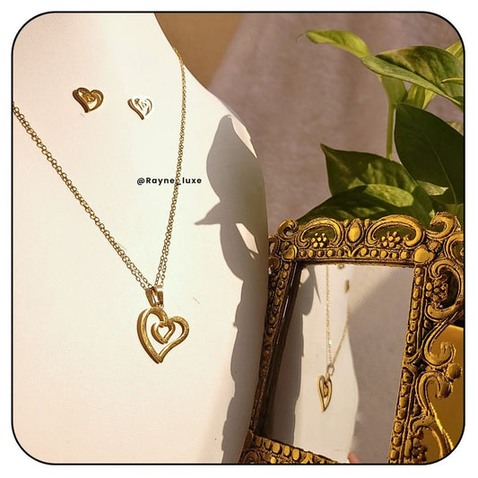 Eternal Love Heart Necklace Set