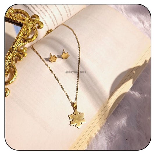 Snowflake Pendant & Stud Set