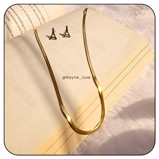 "Parisian Elegance" Snakechain Necklace Set | Eiffel-Inspired Glamour