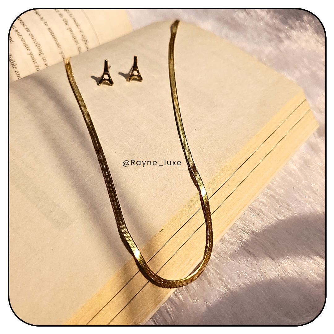 "Parisian Elegance" Snakechain Necklace Set | Eiffel-Inspired Glamour
