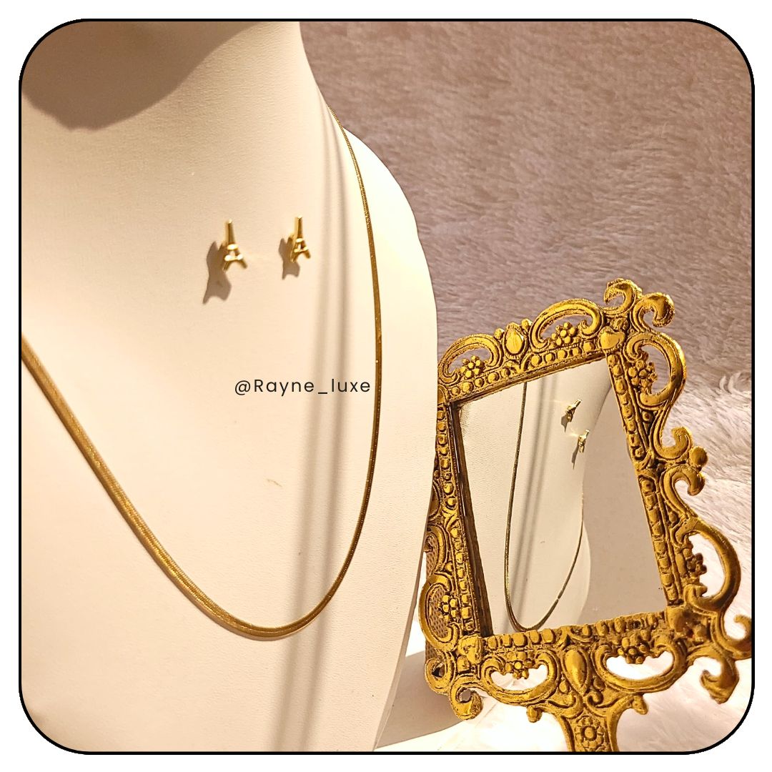 "Parisian Elegance" Snakechain Necklace Set | Eiffel-Inspired Glamour