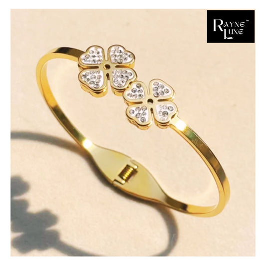 Adore Lucky Charm Clover Cuff Bracelet