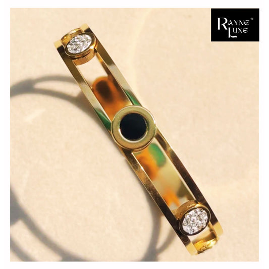 Lusa Cuff Black Enamel Bracelet